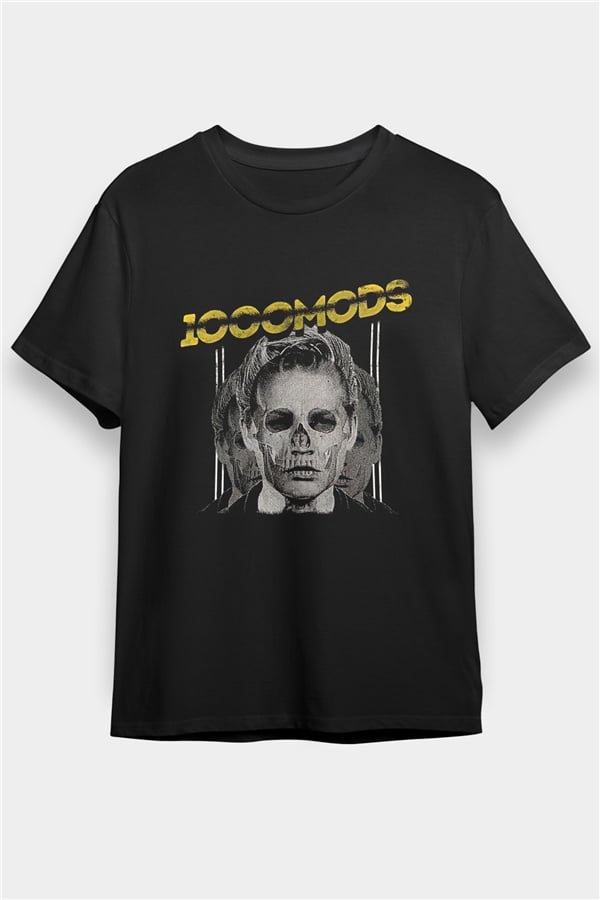 1000mods Printed Unisex Black T-Shirt