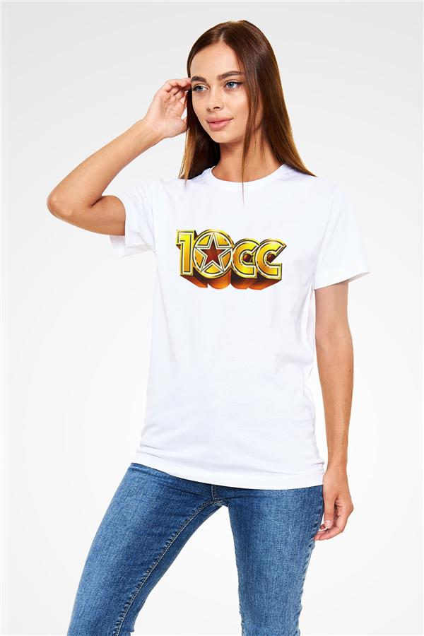 10cc Printed Unisex White T-Shirt
