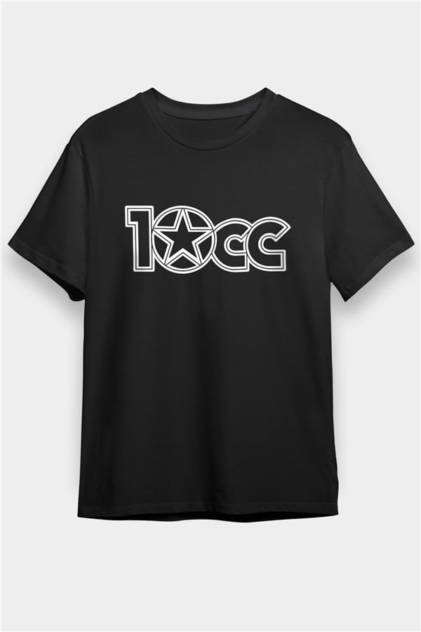 10cc Printed Unisex Black T-Shirt