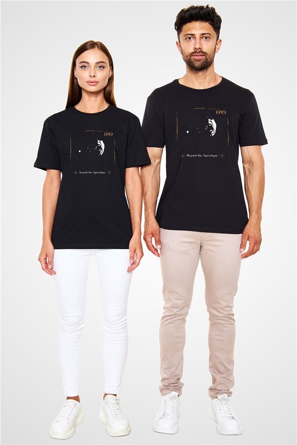 1349 Printed Unisex Black T-Shirt