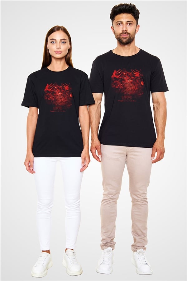 1349 Printed Unisex Black T-Shirt