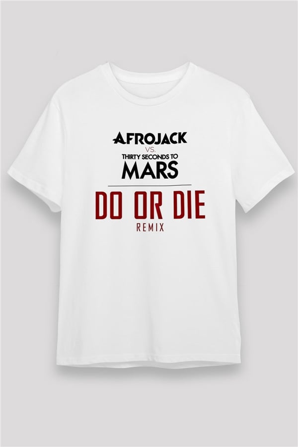 30 Seconds To Mars Graphic Unisex White T-Shirt