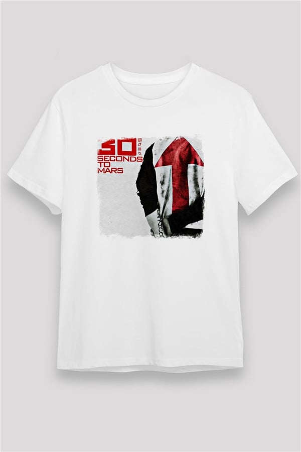 30 Seconds To Mars Printed Unisex White T-Shirt