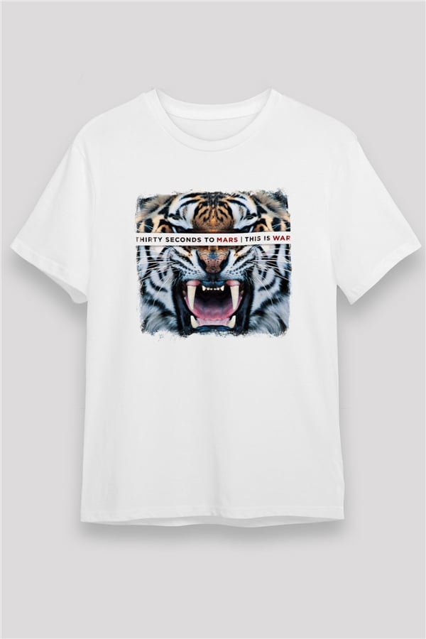 30 Seconds To Mars Printed Unisex White T-Shirt