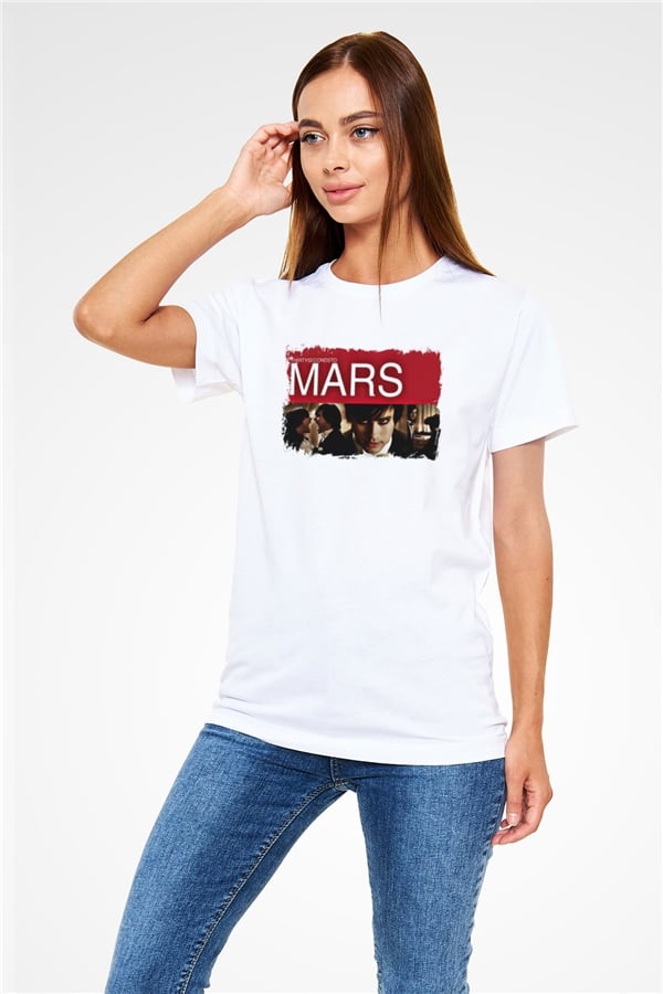 30 Seconds To Mars Printed Unisex White T-Shirt