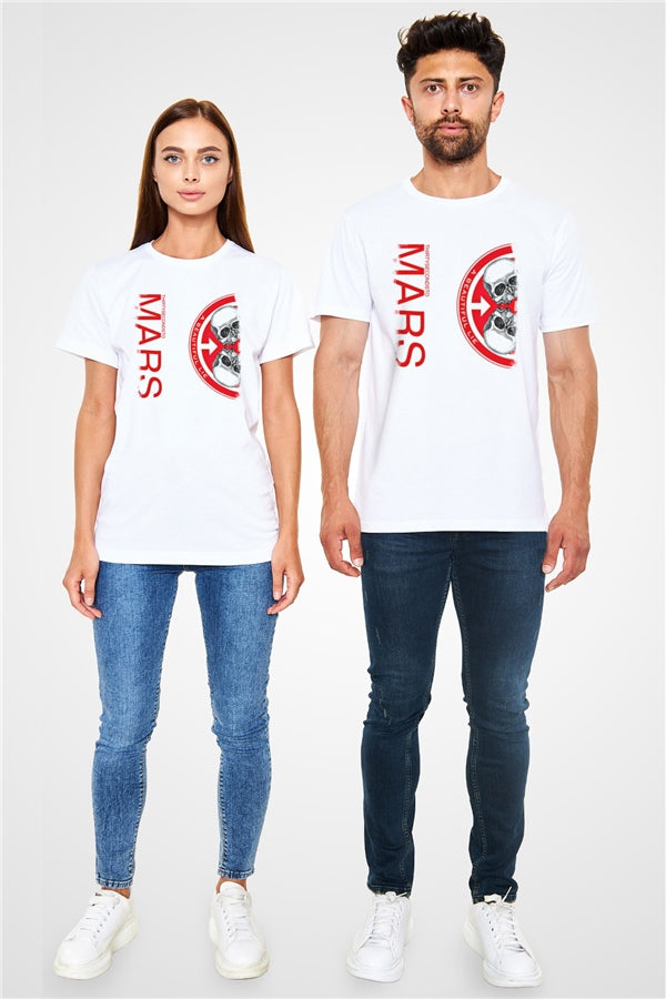 30 Seconds To Mars Printed Unisex White T-Shirt