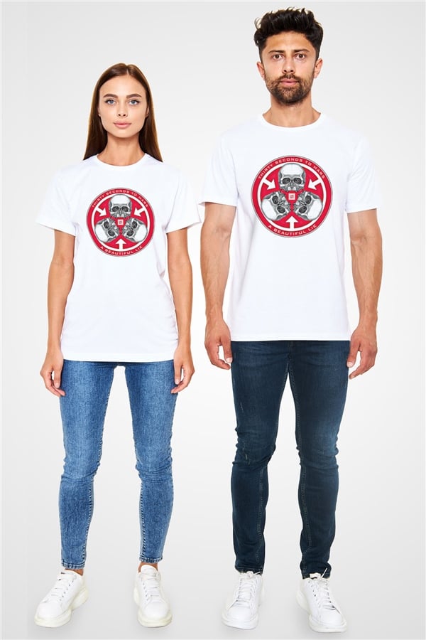 30 Seconds To Mars Printed Unisex White T-Shirt