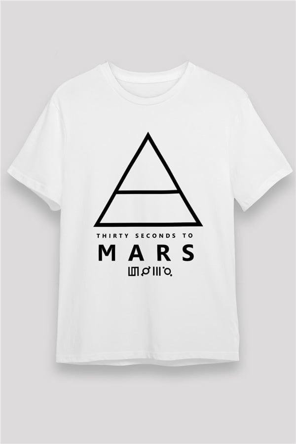 30 Seconds To Mars Printed Unisex White T-Shirt