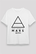 30 Seconds To Mars Printed Unisex White T-Shirt