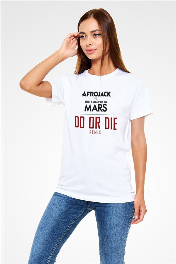 30 Seconds To Mars Graphic Unisex White T-Shirt