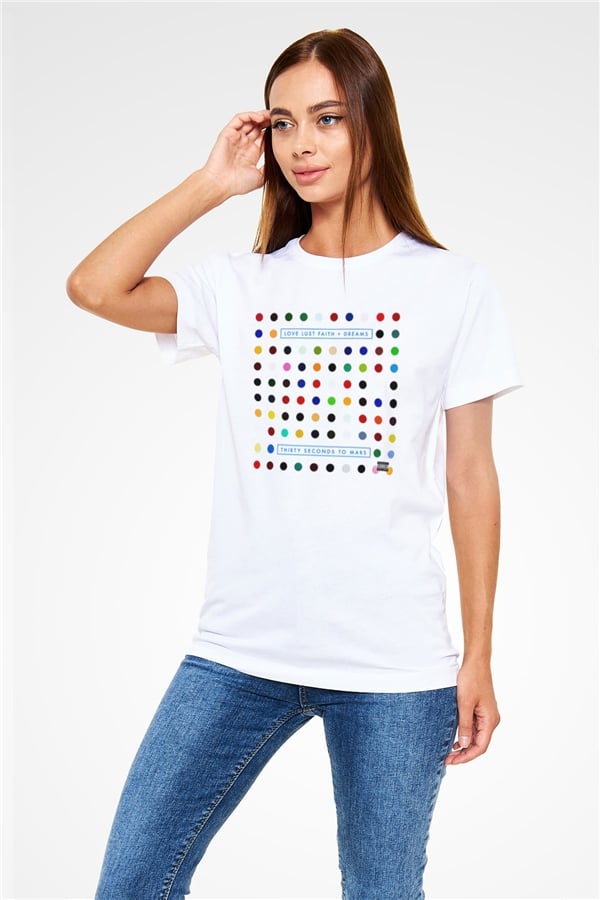 30 Seconds To Mars Printed Unisex White T-Shirt