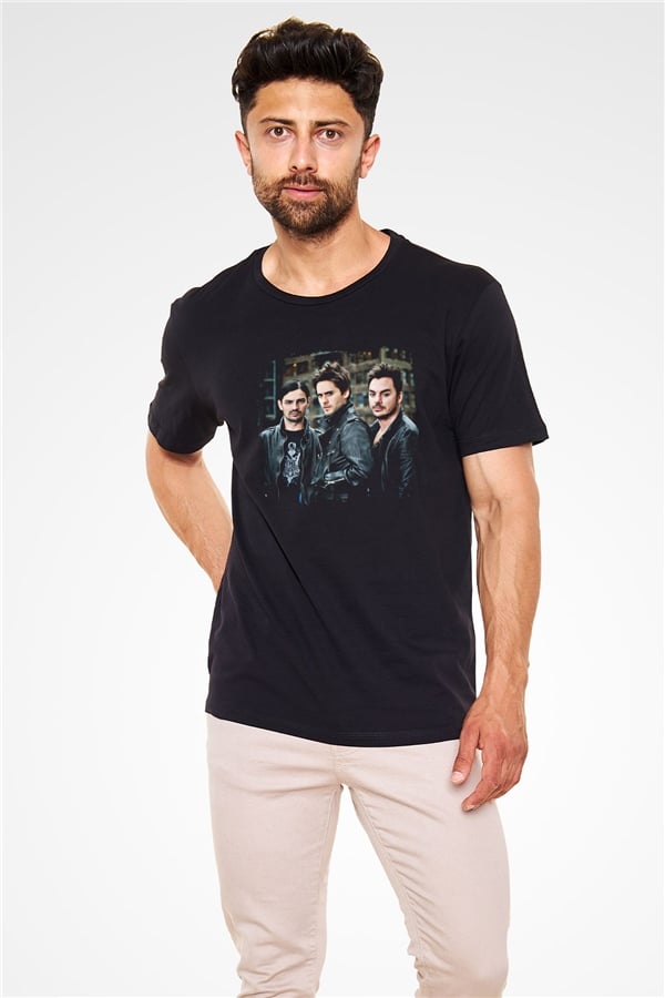 30 Seconds To Mars Printed Unisex Black T-Shirt