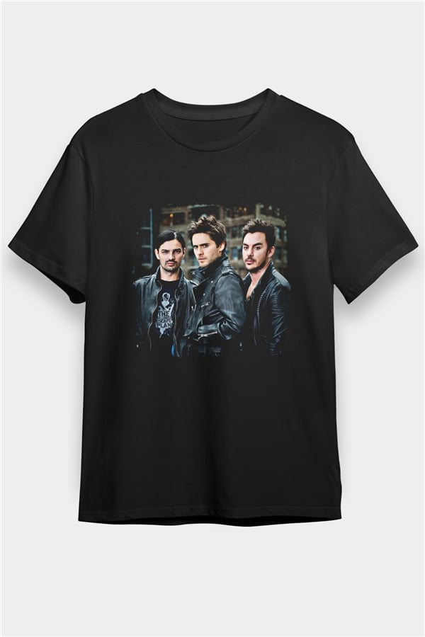 30 Seconds To Mars Printed Unisex Black T-Shirt