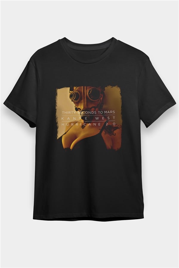 30 Seconds To Mars Printed Unisex Black T-Shirt