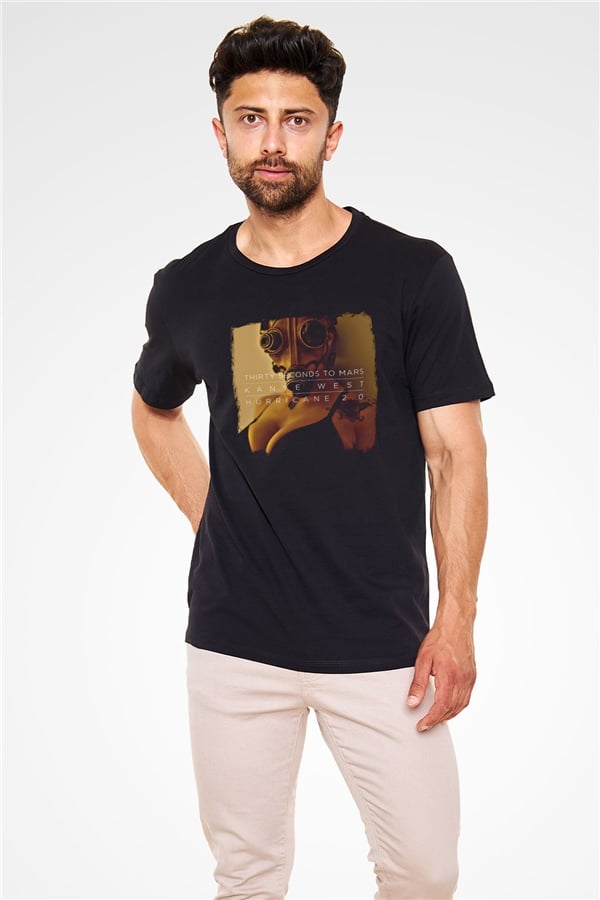 30 Seconds To Mars Printed Unisex Black T-Shirt