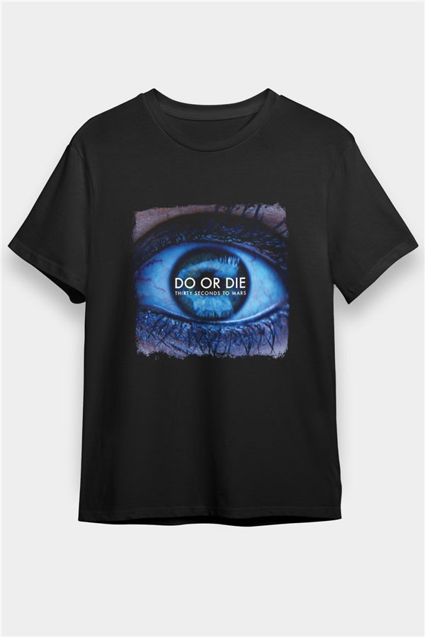 30 Seconds To Mars Printed Unisex Black T-Shirt