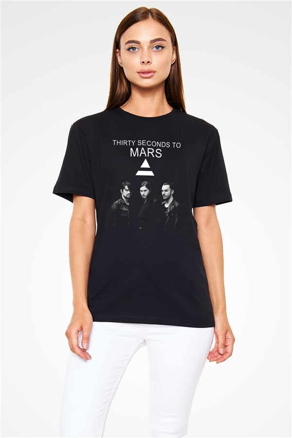 30 Seconds To Mars Black Unisex T-Shirt