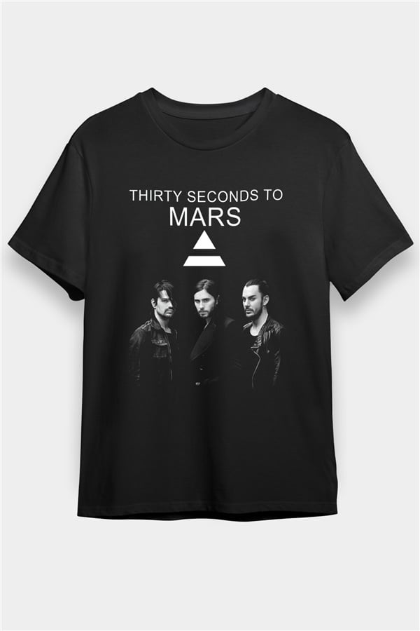 30 Seconds To Mars Black Unisex T-Shirt