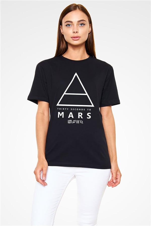 30 Seconds To Mars Black Unisex T-Shirt