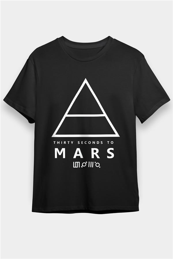 30 Seconds To Mars Black Unisex T-Shirt