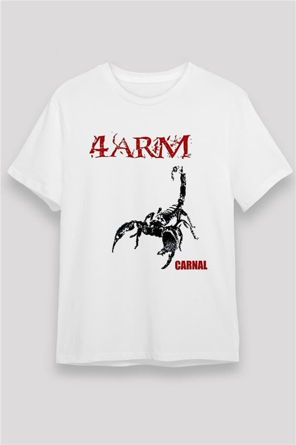 4arm Printed Unisex White T-Shirt