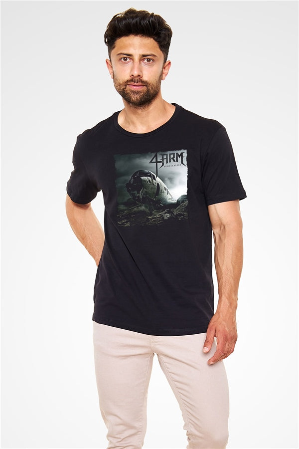 4arm Black Unisex Printed T-Shirt