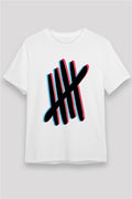 5 Seconds Of Summer Printed Unisex White T-Shirt