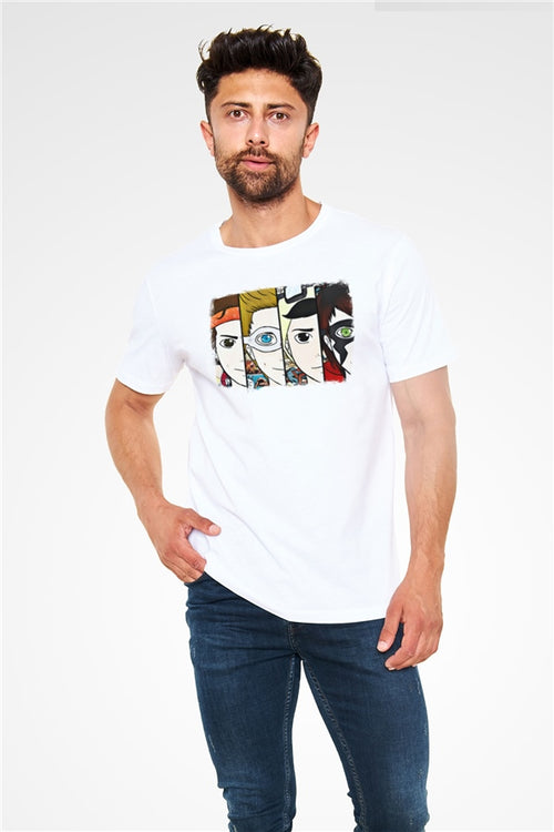5 Seconds Of Summer Printed Unisex White T-Shirt
