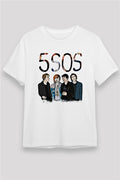 5 Seconds Of Summer Printed Unisex White T-Shirt