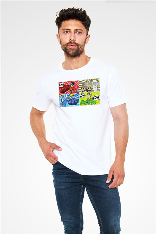 5 Seconds Of Summer Printed Unisex White T-Shirt