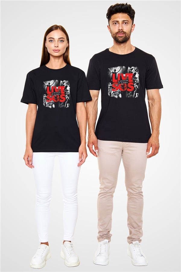 5 Seconds Of Summer Printed Unisex Black T-Shirt