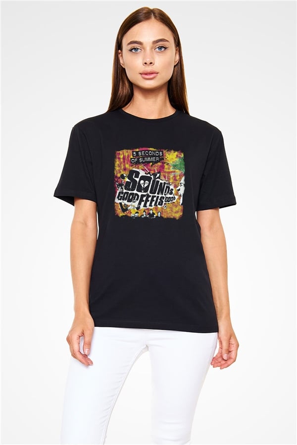 5 Seconds Of Summer Printed Unisex Black T-Shirt