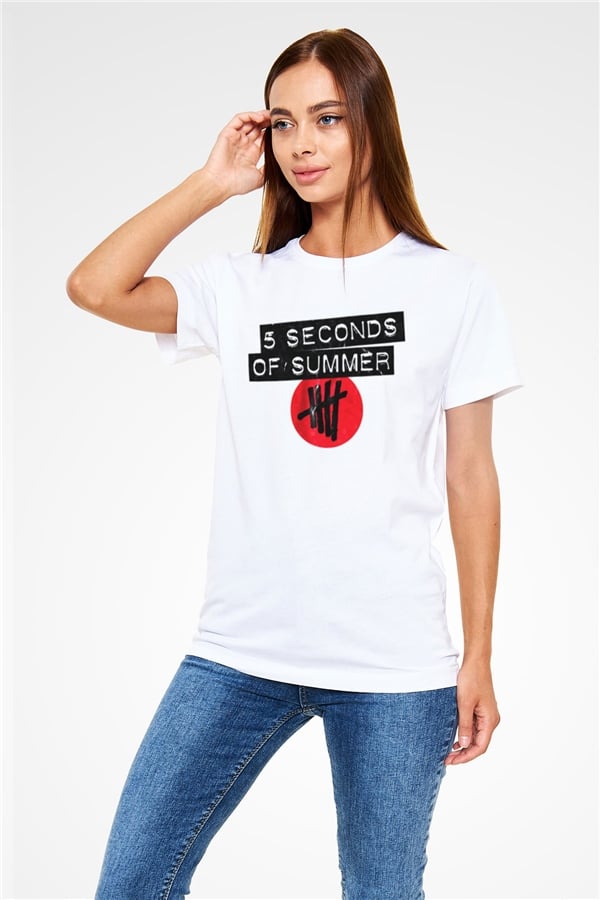 5 Seconds Of Summer White Unisex T-Shirt