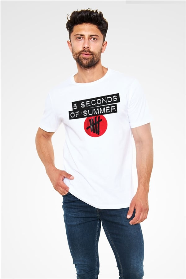 5 Seconds Of Summer White Unisex T-Shirt