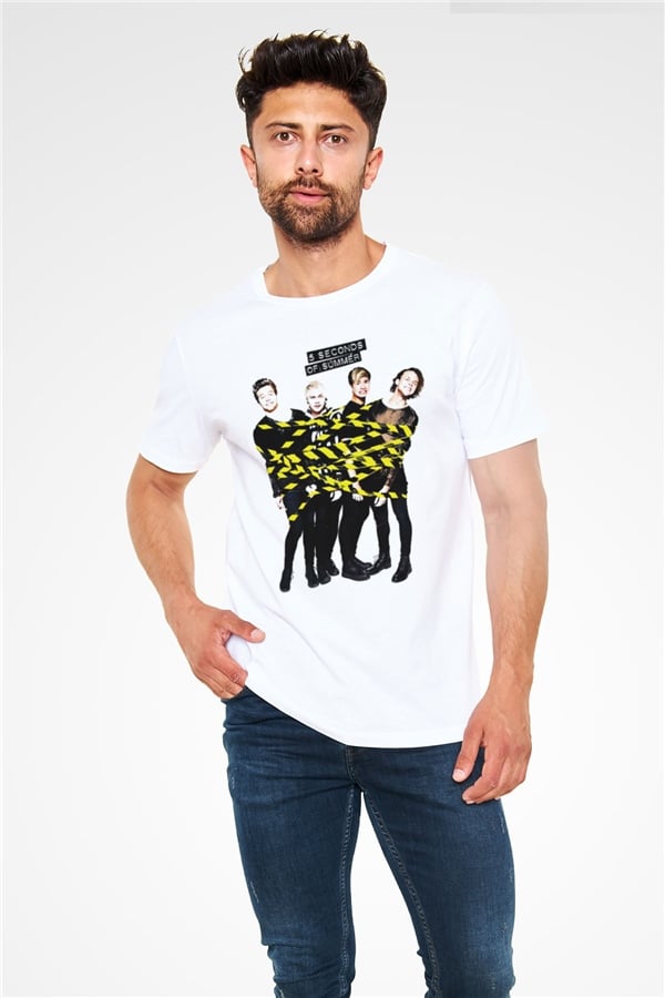 5 Seconds Of Summer White Unisex T-Shirt