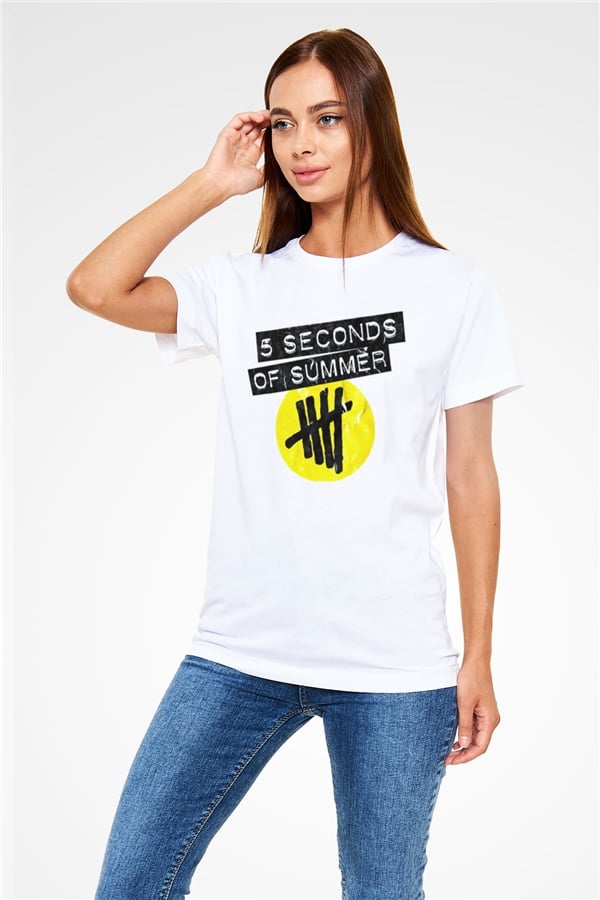 5 Seconds Of Summer White Unisex T-Shirt