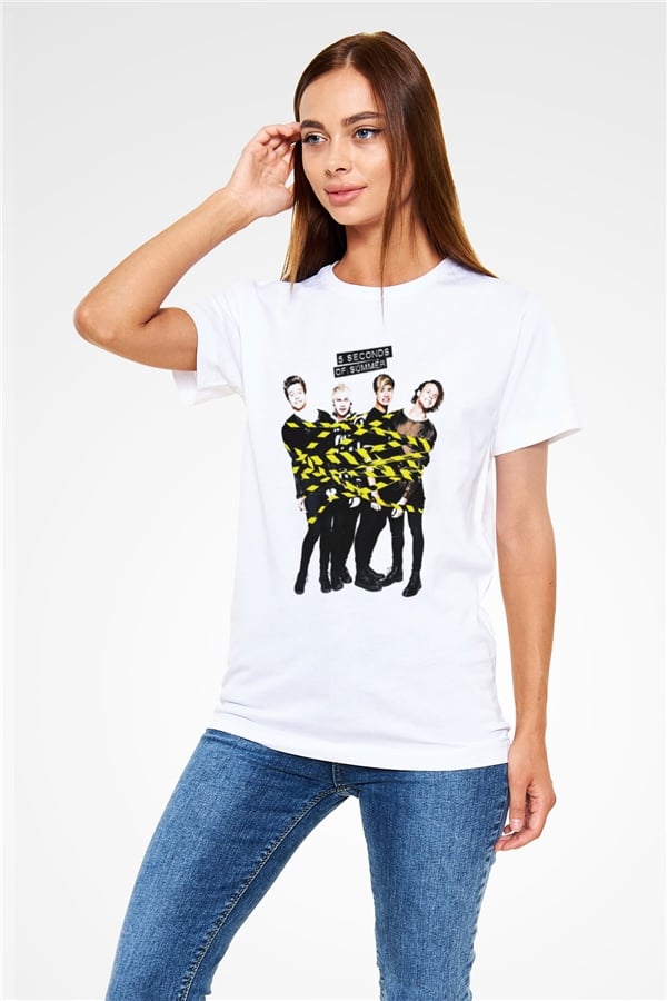 5 Seconds Of Summer White Unisex T-Shirt