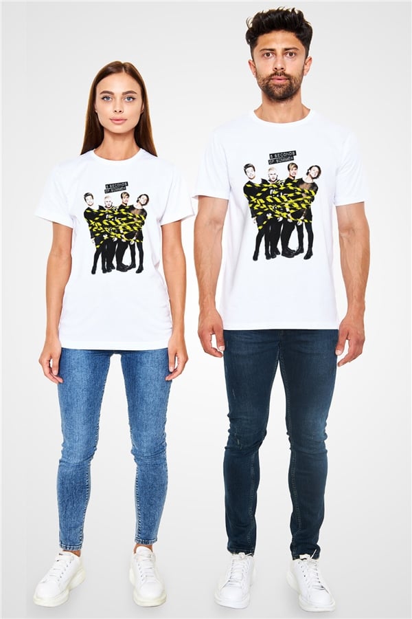 5 Seconds Of Summer White Unisex T-Shirt