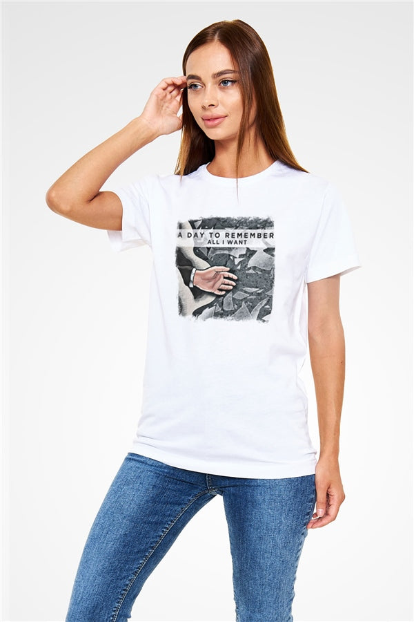 A Day to Remember Graphic Print Unisex White T-Shirt