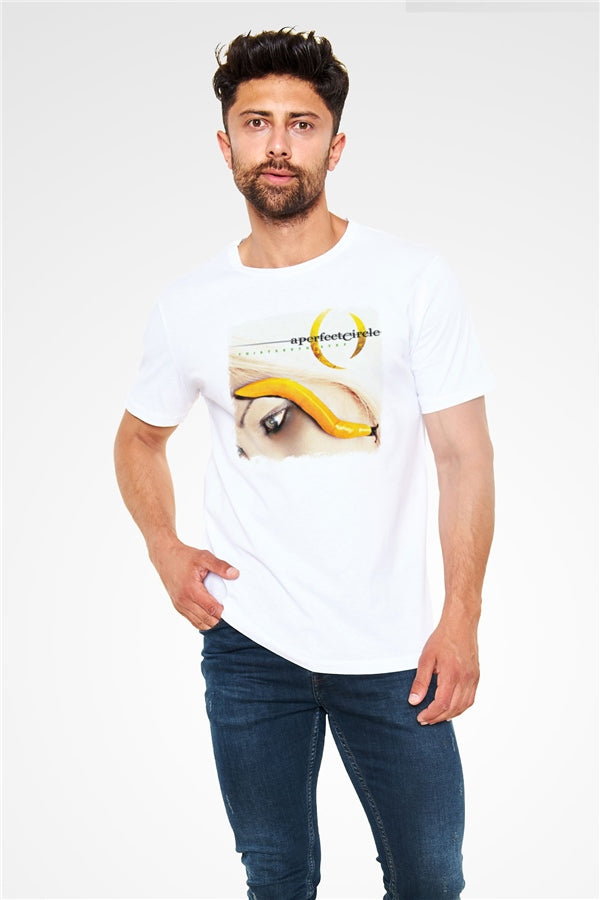A Perfect Circle Printed Unisex White T-Shirt