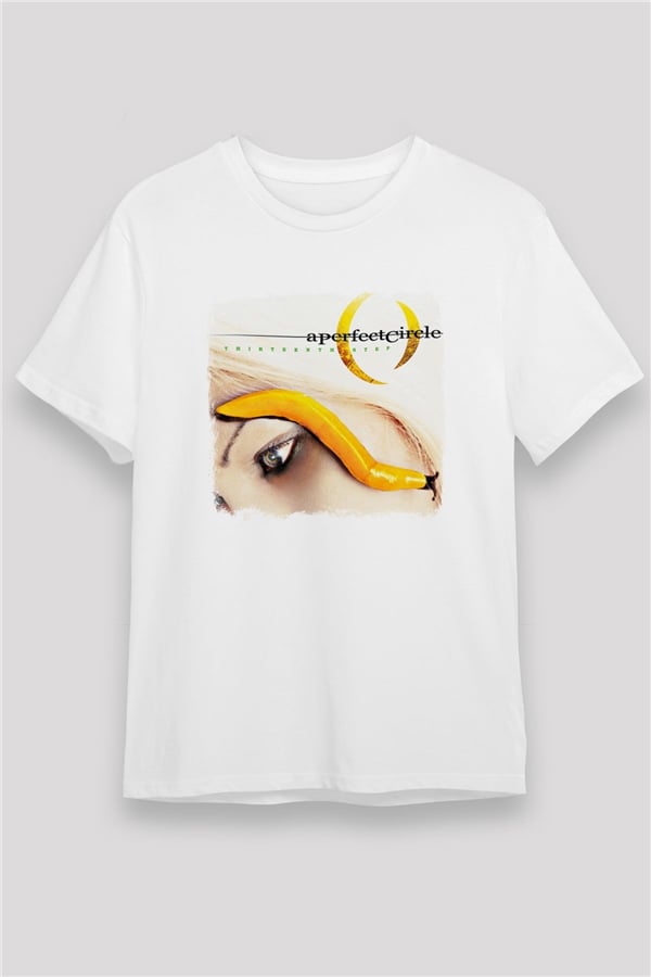 A Perfect Circle Printed Unisex White T-Shirt