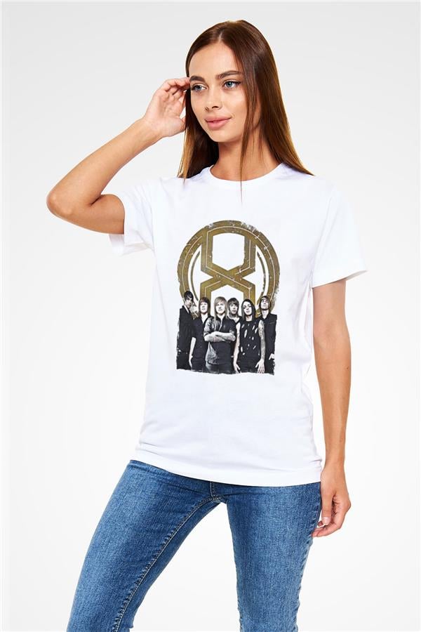 A Skylit Drive Printed Unisex White T-Shirt