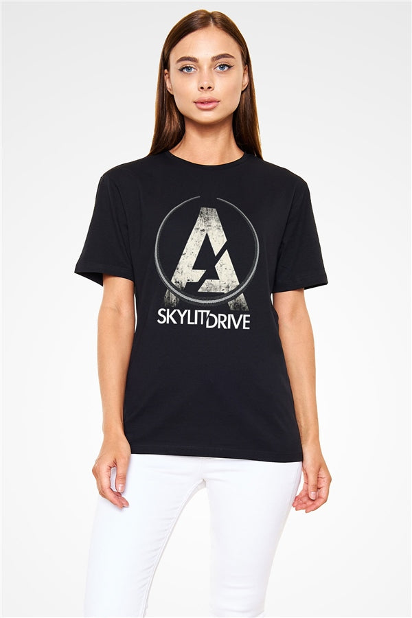 A Skylit Drive Printed Unisex Black T-Shirt