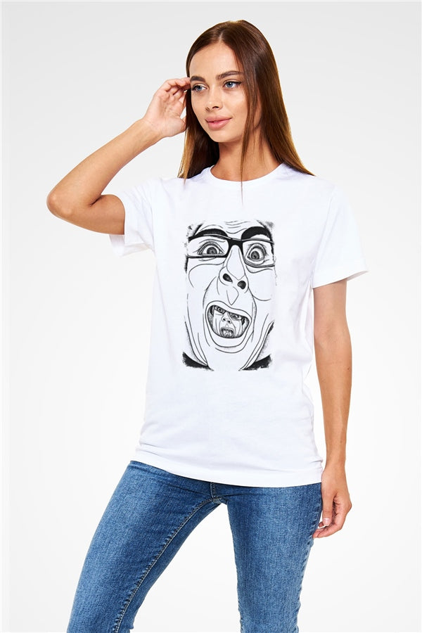 A Wilhelm Scream Printed Unisex White T-Shirt