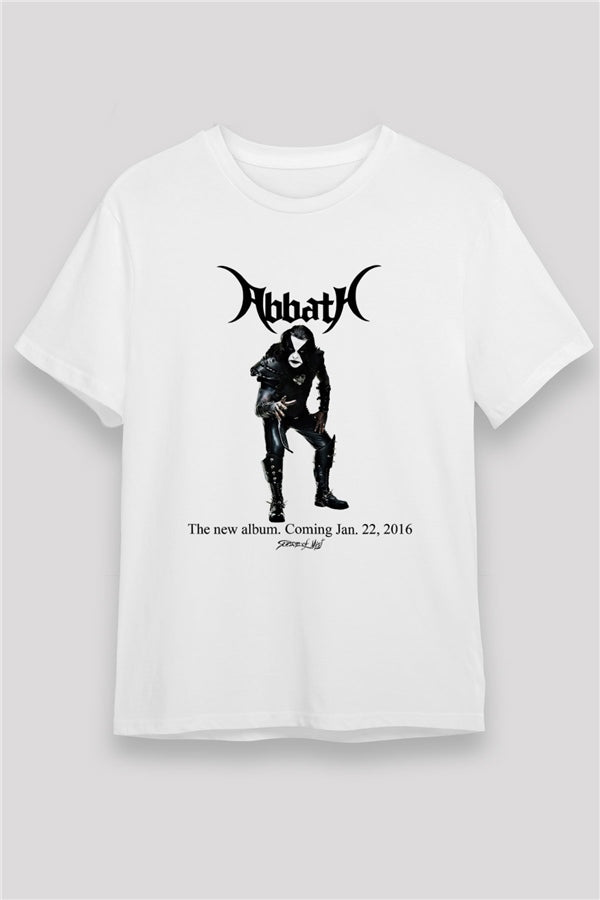 Abbath Graphic Print Unisex White T-Shirt