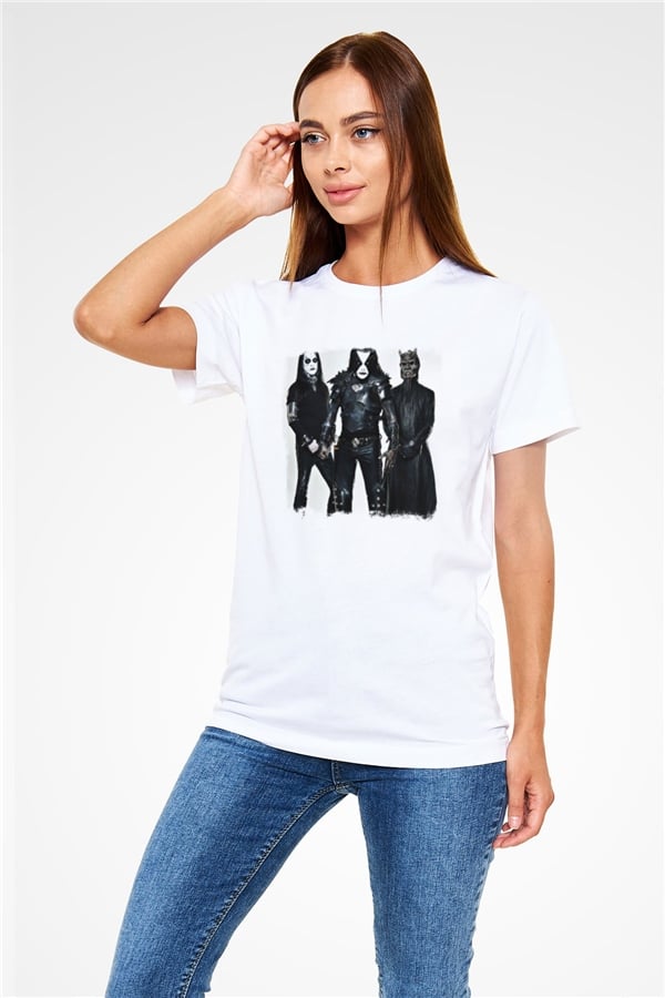 Abbath Printed Unisex White T-Shirt