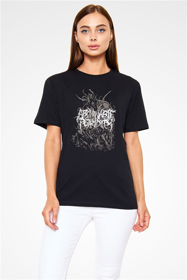 Abominable Putridity Printed Unisex Black T-Shirt