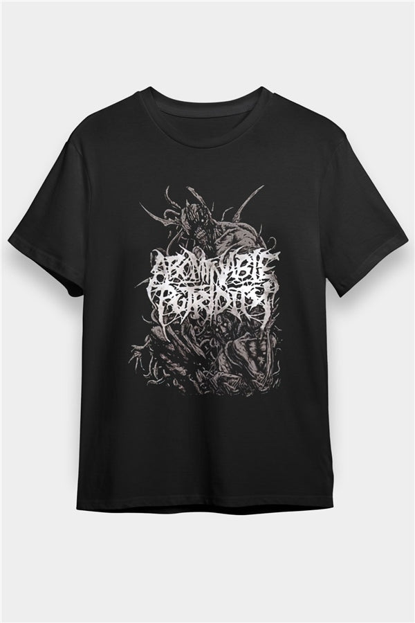 Abominable Putridity Printed Unisex Black T-Shirt