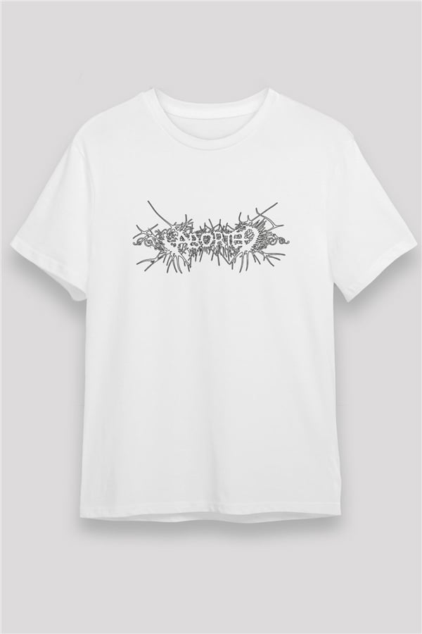 Aborted Baskılı Unisex Beyaz Tişört