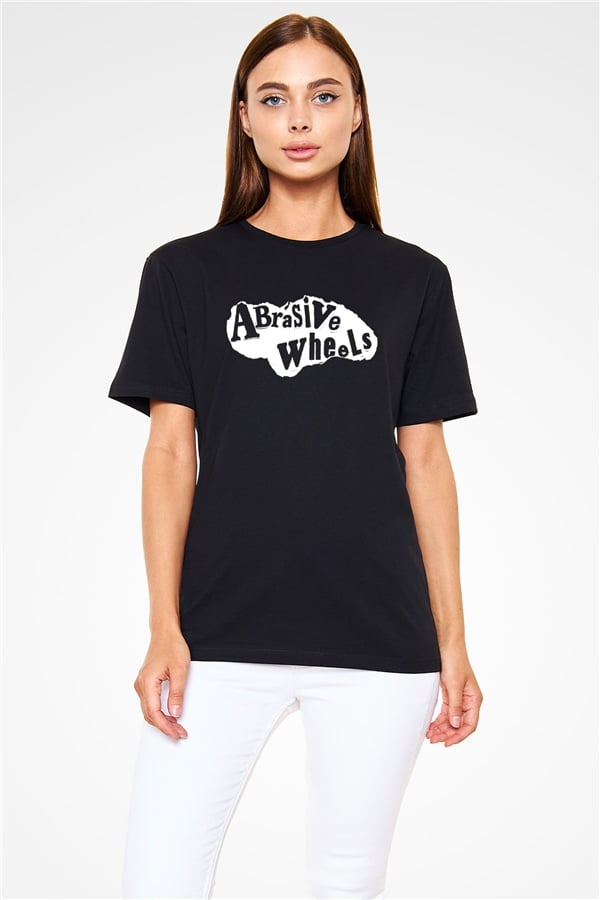 Abrasive Wheels Printed Unisex Black T-Shirt